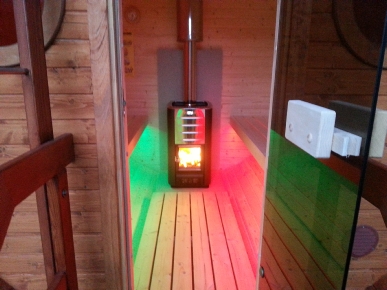 Saunabänke Fasssauna